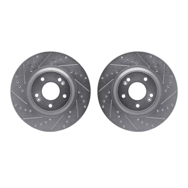 Dynamic Friction Co Rotors-Drilled and Slotted-SilverZinc Coated, 7002-03010 7002-03010